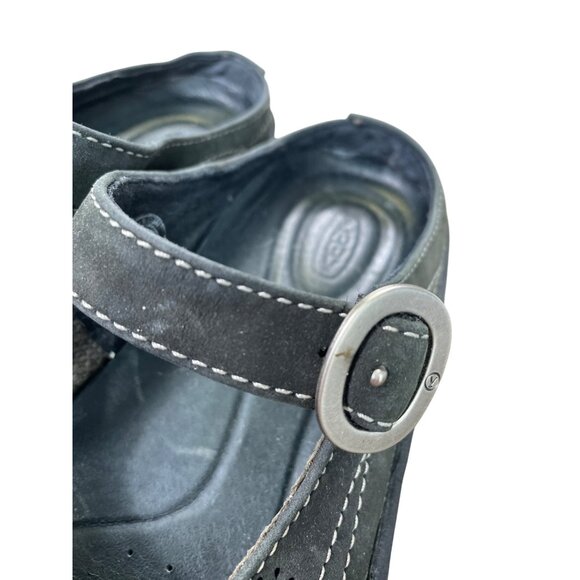 Keen Womens brown black leather Mary Jane sandals shoes size 7 SKU 8900 - Picture 13 of 16